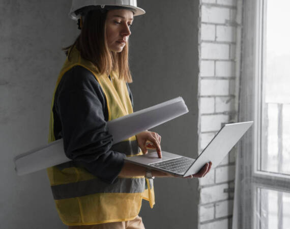 side-view-woman-working-as-engineer
